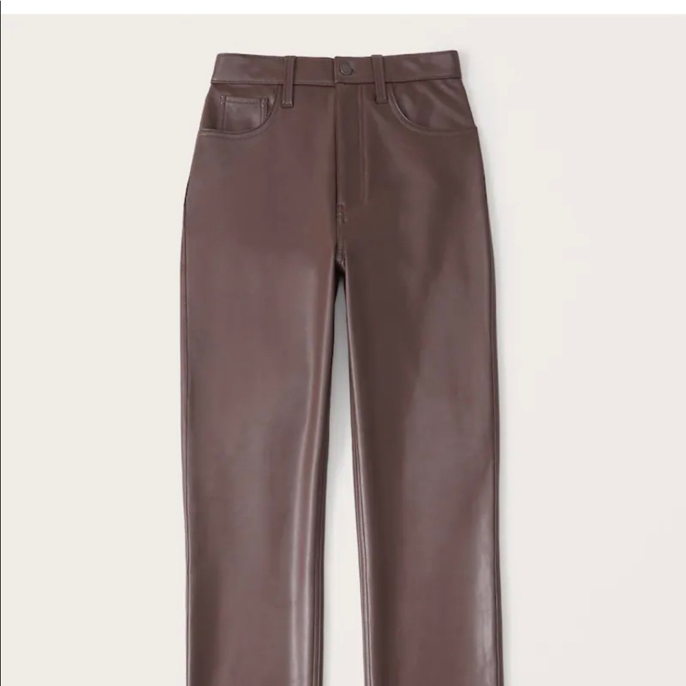 Abercrombie curve love vegan leather 90s pants